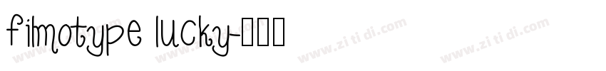 Filmotype Lucky字体转换